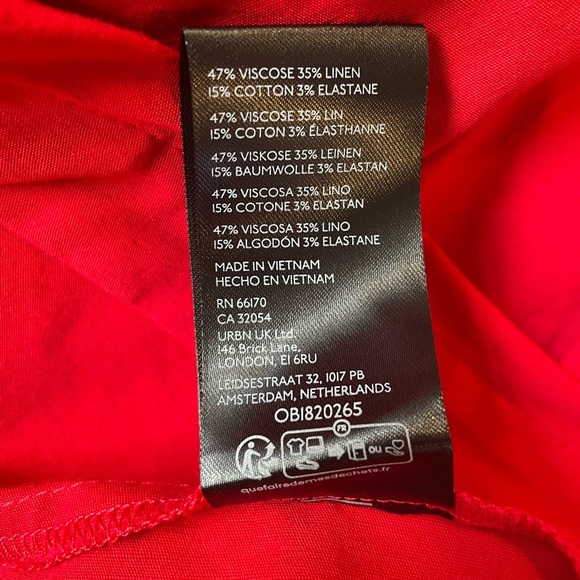 NWT By Anthropologie One-Shoulder Slim Midi Dress in Red Size Medium - Picture 15 of 15